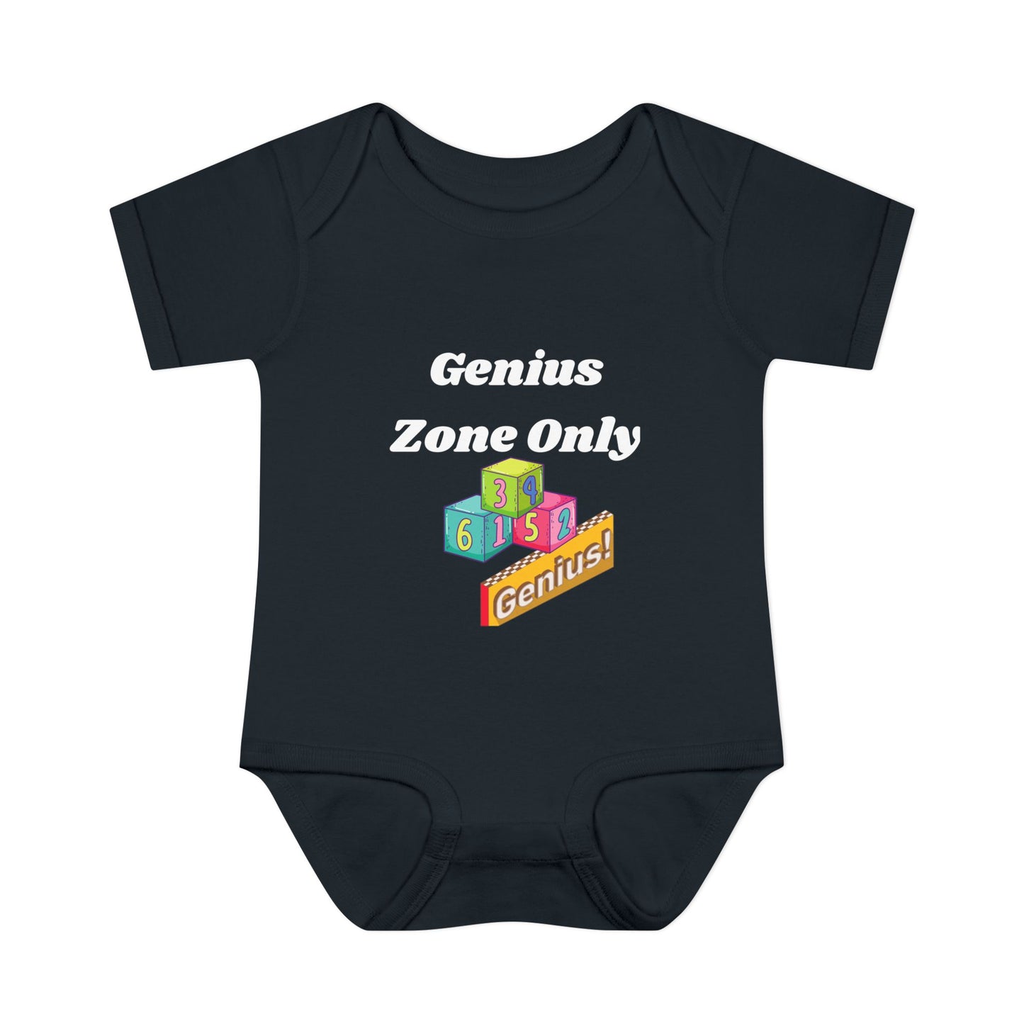 Genius Zone Only Baby Bodysuit, Cute Infant One-Piece, Baby Shower Gift, Toddler Outfit, Kids Clothing, Birthday Present