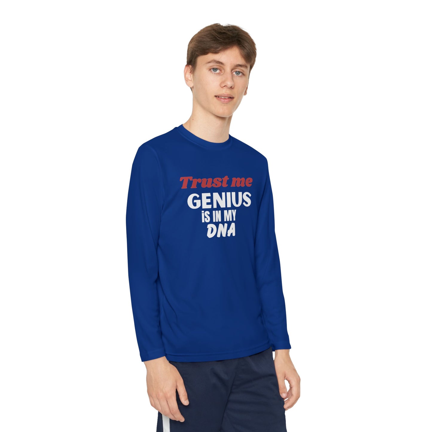 Youth Long Sleeve T-Shirt - Trust Me, Genius is in My DNA - Perfect for Birthdays, School Events, Gift for Young Scholars, Casual [...]