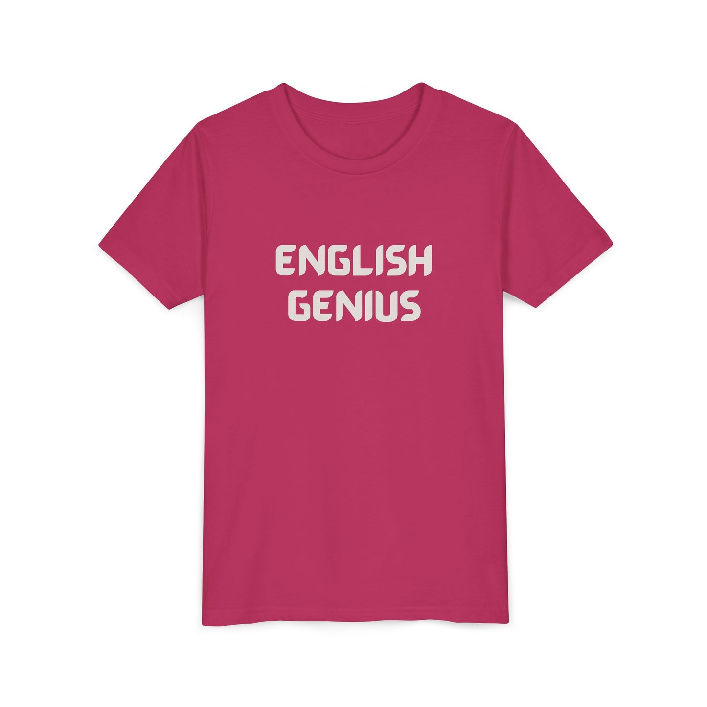 English Genius Youth Tee - Fun Educational T-Shirt, Gift for Kids, Back to School, Class Gift, Learning Merchandise