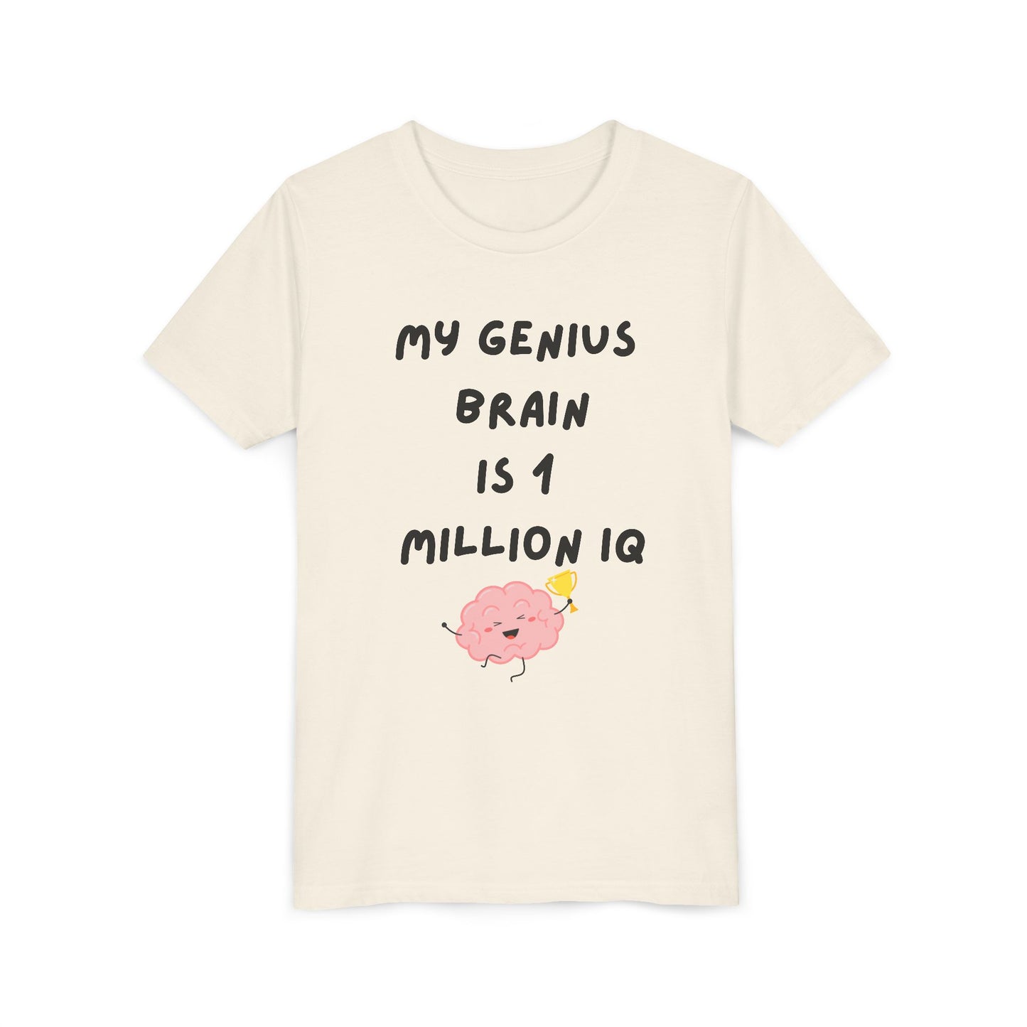 Genius Brain Youth Tee - Cute, Funny Shirt for Kids, Gift for Birthdays, School Events, Summer Fun, Smart Kids Apparel