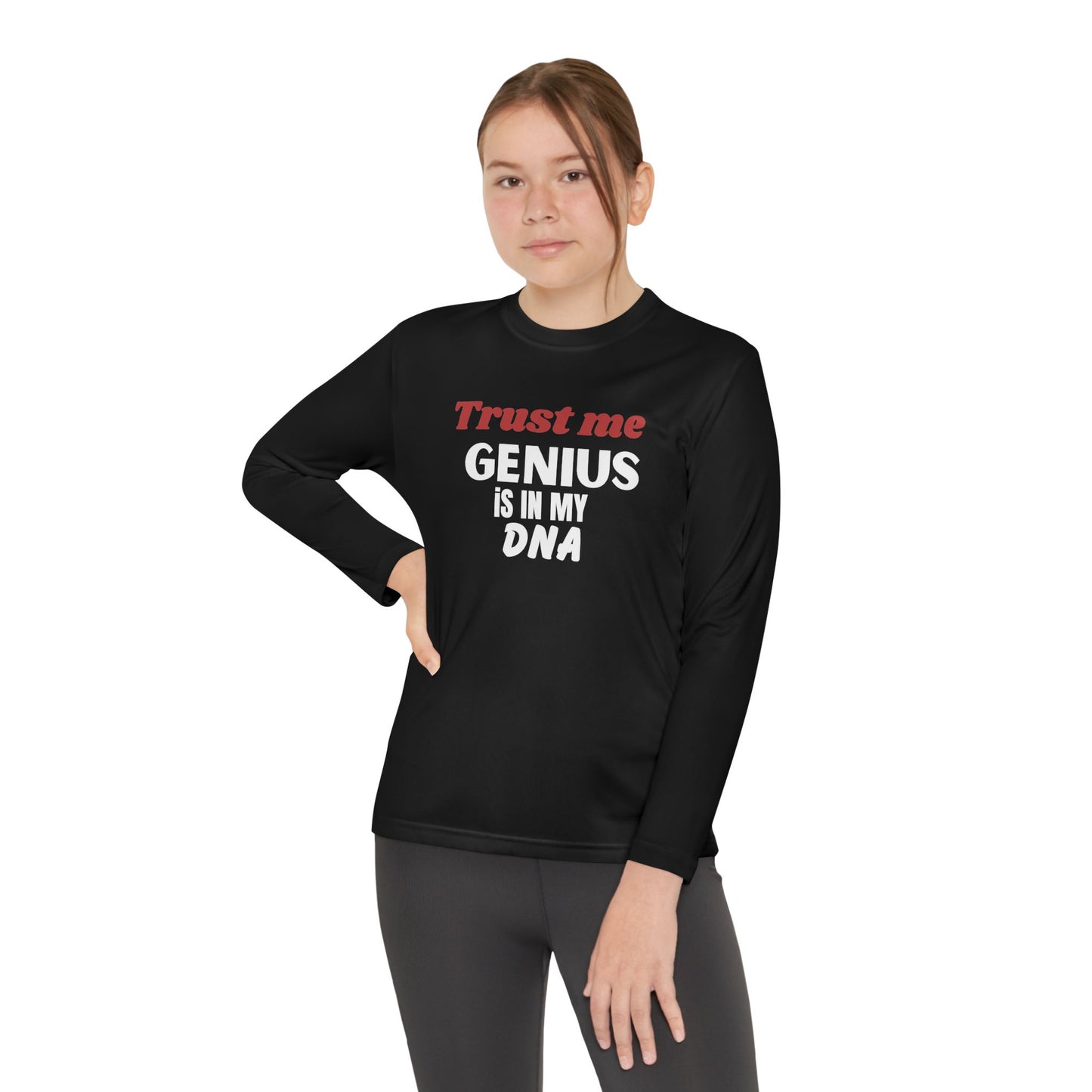 Youth Long Sleeve T-Shirt - Trust Me, Genius is in My DNA - Perfect for Birthdays, School Events, Gift for Young Scholars, Casual [...]