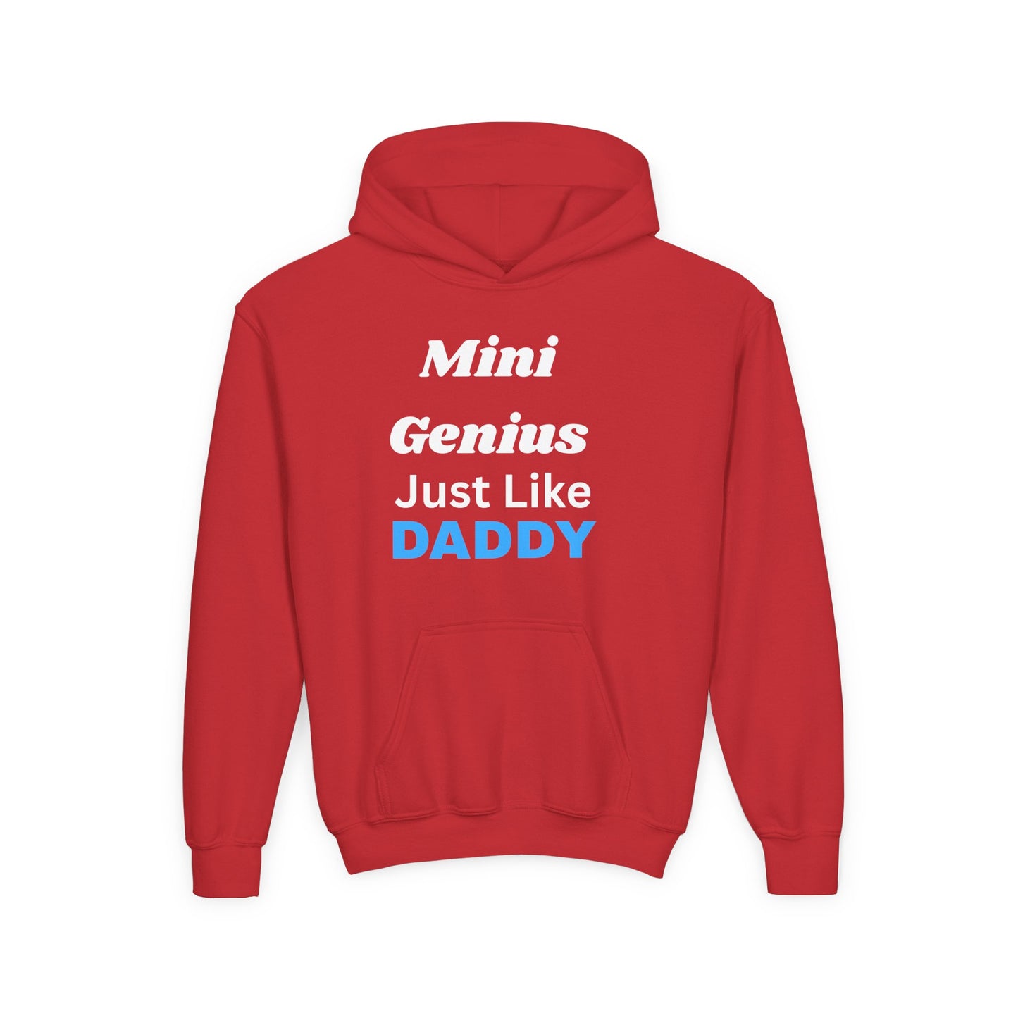 Mini Genius Hoodie - Just Like Daddy, Youth Sweatshirt, Funny Kids Clothes, Father's Day Gift, Family Matching Outfits