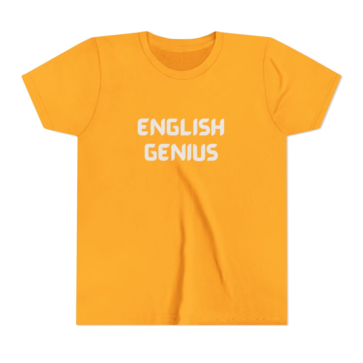 English Genius Youth Tee - Fun Educational T-Shirt, Gift for Kids, Back to School, Class Gift, Learning Merchandise
