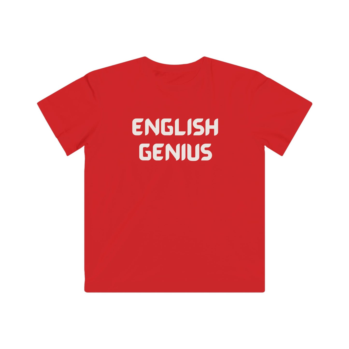 Kids English Genius Tee - Fun Learning Shirt, Children's Education Gift, Classroom Outfit, Back to School Apparel, Kids Statement T-Shirt