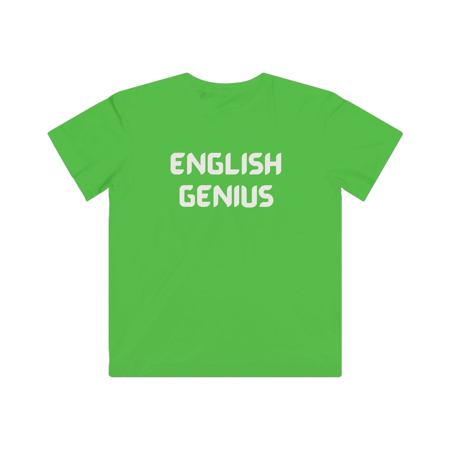 Kids English Genius Tee - Fun Learning Shirt, Children's Education Gift, Classroom Outfit, Back to School Apparel, Kids Statement T-Shirt