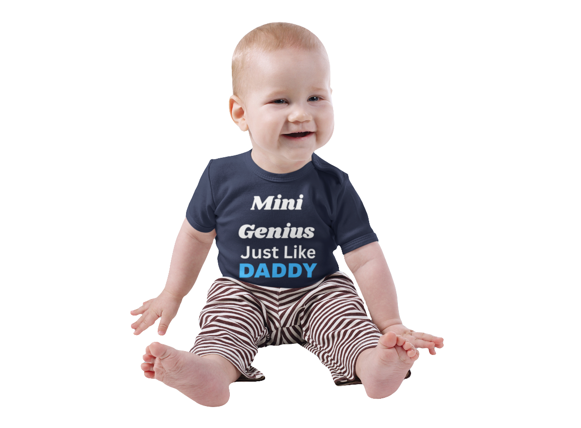 Mini Genius Baby Body Suit Just Like Daddy